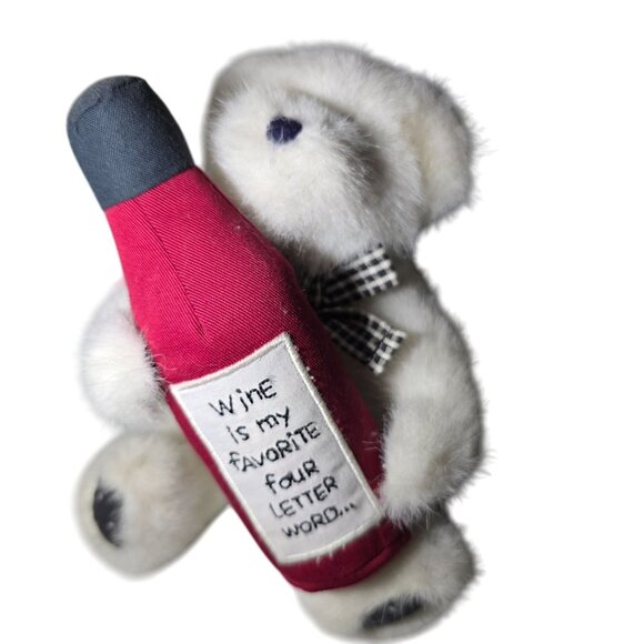 Boyds Plush Bear Wine bottle stuffed animal adult gift corky - Picture 1 of 5